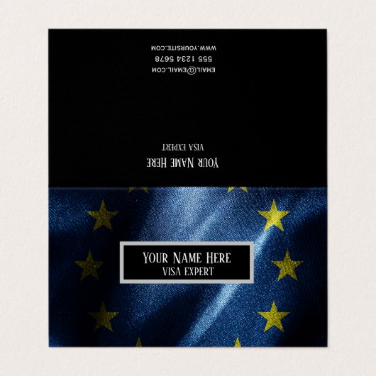 EUシルク国旗 名刺 (外部フラット)