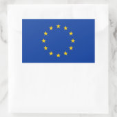 EU国旗の四角形シール 長方形シール (バッグ)