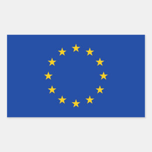 EU国旗の四角形シール 長方形シール
