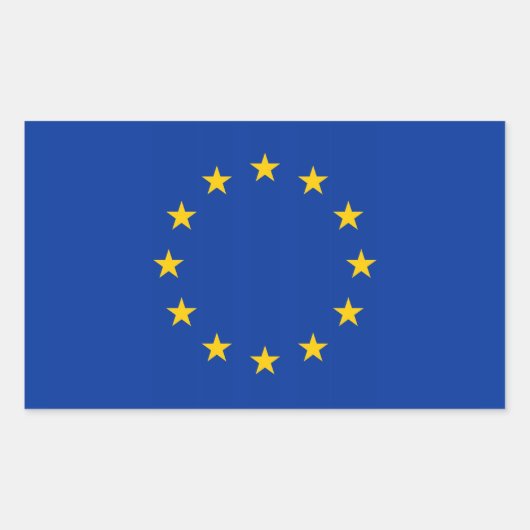 EU国旗の四角形シール 長方形シール (正面)