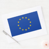 EU国旗の四角形シール 長方形シール (封筒)