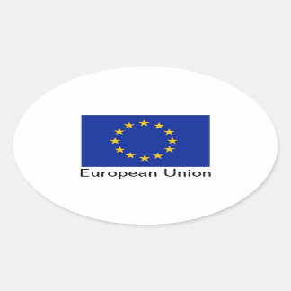 EU国旗の楕円形のシール 楕円形シール