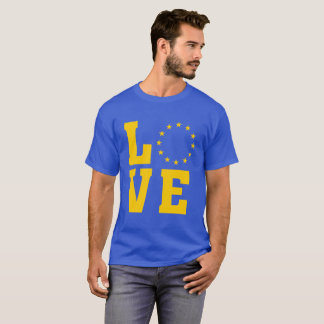 EU国旗、欧州連合、LOVE Tシャツ