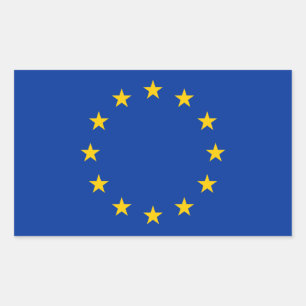 EU国旗 長方形シール