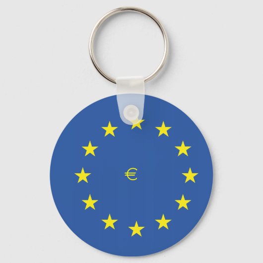 EU国旗。EURO記号 キーホルダー (正面)