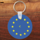 EU国旗。EURO記号 キーホルダー (正面)