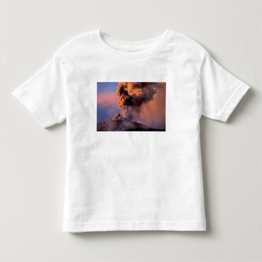 EU、イタリア、シチリア島、エトナ火山山頂火口 トドラーTシャツ (正面)