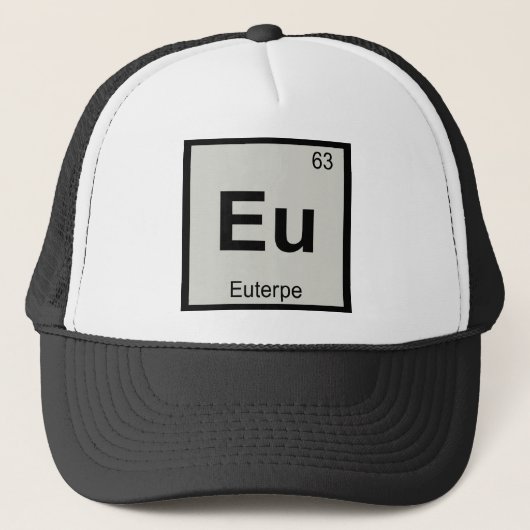 EU -エウテルペのムーサ化学周期表の記号 キャップ (正面)