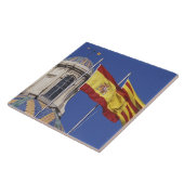 EU, スペイン, カタルーニャ州, ジュネラル・デ・カタルーニャ宮殿 タイル (側面)