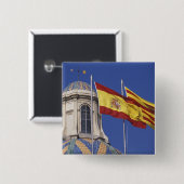 EU, スペイン, カタルーニャ州, ジュネラル・デ・カタルーニャ宮殿 缶バッジ (正面&裏面)