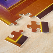 EU、スペイン、バルセロナ。ピカソの近くの明かりの入り口 ジグソーパズル (側面)