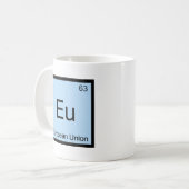 Eu - 欧州連合 化学元素記号 Tシャツ コーヒーマグカップ (正面左)
