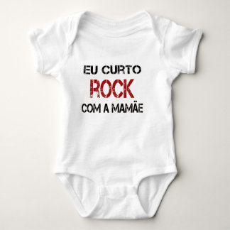 Eu Curto Rock com a mamãe ベビーボディスーツ