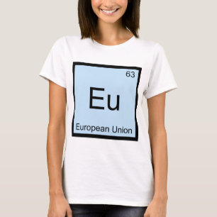 Eu - eu化学要素シンボルティー tシャツ