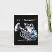 Eu Phoned Funny Euphonium Frog Music Band Pun カード (正面)