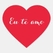 Eu te amo I Love You in Brazilハートシール ハートシール (正面)