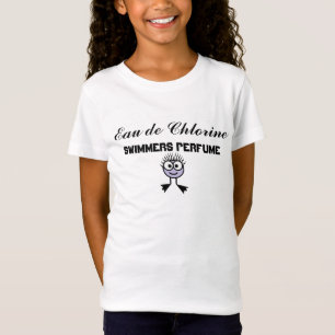Eua de Chlorine -薄紫の水泳のキャラクター Tシャツ