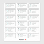 EucaIptus個アート々の受信者名アドレス シール (シート)