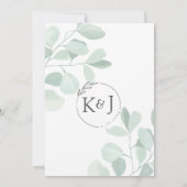 Eucalyptusお洒落写真Save The Date Cards セーブザデート (裏面)