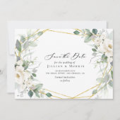 eucalyptusフローラ日付招待を保存 招待状 (正面)