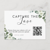 Eucalyptusモダン愛QRコードをキャプチャ エンクロージャーカード (正面)