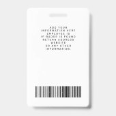 Eucalyptus従業員フォトバーコードロゴ名 バッジ (裏面)