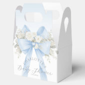 Eucalyptus Blue Bow Baby Boy Shower フェイバーボックス (オープン)