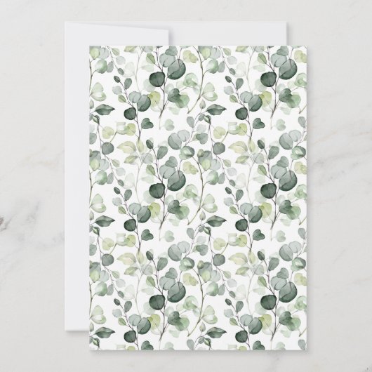 Eucalyptus Books & Brews Coffee Bridal Shower 招待状 (裏面)