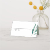Eucalyptus Botanical Greenery Garden Wedding プレイスカード (正面)
