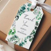 Eucalyptus Botanical Greenery Leaves Wedding ギフトタグ