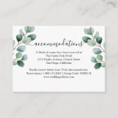 Eucalyptus Botanical Greenery  Wedding エンクロージャーカード (正面)