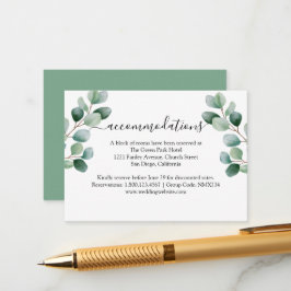 Eucalyptus Botanical Greenery  Wedding エンクロージャーカード