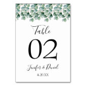 Eucalyptus Botanical Greenery  Wedding テーブルナンバー (正面)