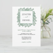 Eucalyptus Botanical Greenery  Wedding 招待状 (スタンド正面)