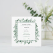 Eucalyptus Botanical Greenery  wedding 招待状 (スタンド正面)