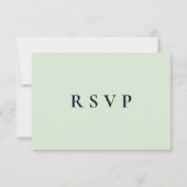 Eucalyptus Botanical Greenery Wedding Invitation,  出欠カード (裏面)