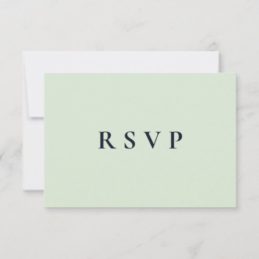 Eucalyptus Botanical Greenery Wedding Invitation,  出欠カード (裏面)