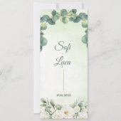 Eucalyptus Botanical Wedding Ceremony Program 招待状 (正面)