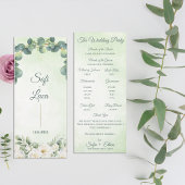 Eucalyptus Botanical Wedding Ceremony Program 招待状