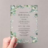 Eucalyptus Bridal Shower アクリル招待状 (インサイチュ (ポータブル))