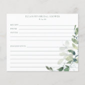 Eucalyptus Bridal Shower Recipe Cards (正面)