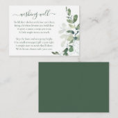 Eucalyptus Bridal Shower Wishing Well Gift エンクロージャーカード (正面/裏面)