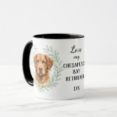 Eucalyptus Chesapeake Bay Retriever Dog Monogram マグカップ (正面左)