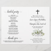 Eucalyptus DIY Fold Catholic Wedding Program (正面)