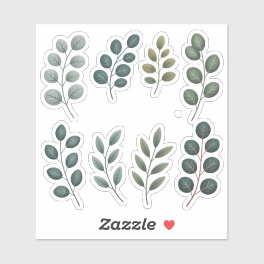 Eucalyptus Dreams Watercolor シール (シート)