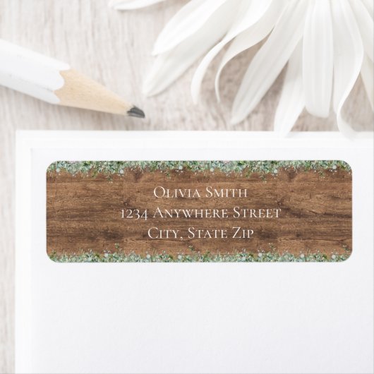 Eucalyptus Dusty Rose Address Labels | Greenery ラベル (インサイチュ)