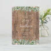 Eucalyptus Dusty Rose Bridal Shower | Greenery 招待状 (スタンド正面)