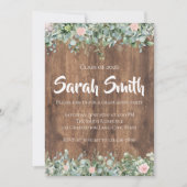 Eucalyptus Dusty Rose Graduation Invitation 招待状 (正面)