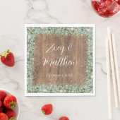 Eucalyptus Dusty Rose Napkins | Greenery Floral スタンダードランチョンナプキン (インサイチュ)