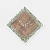 Eucalyptus Dusty Rose Napkins | Greenery Floral スタンダードランチョンナプキン (角)